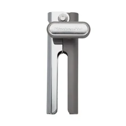 KitchenAid No Mess Can Opener Matte Gray: Manual Stainless Steel, Bottle Opener, Magnet Lid Lift, Hand Wash