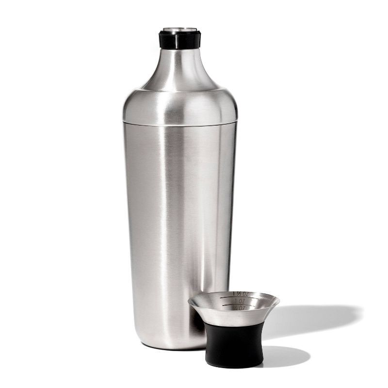 slide 2 of 6, OXO Steel Single Wall Cocktail Shaker: 18oz Stainless Steel, Dishwasher-Safe, Light Silver, 18 oz