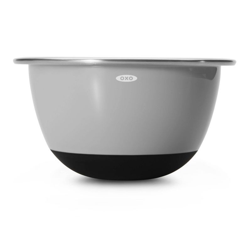 slide 3 of 8, OXO 3pc Insulated Stainless Steel Mixing Bowl Set - Gray, 3 ct