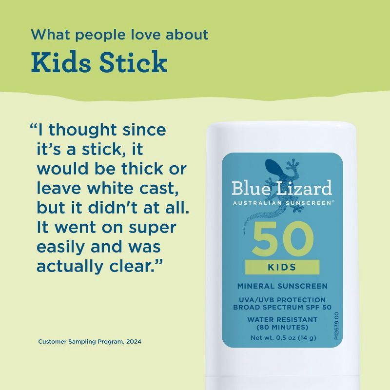 slide 6 of 11, Blue Lizard Kids' Mineral Sunscreen Stick for Face and Body - SPF 50+ - 0.5 oz, 0.5 oz