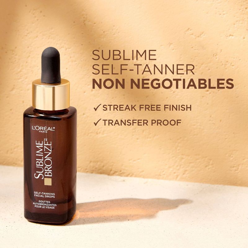 slide 6 of 7, L'Oreal Paris Sublime Bronze Self-Tanning Facial Drops Fragrance-Free - 1 fl oz, 1 fl oz