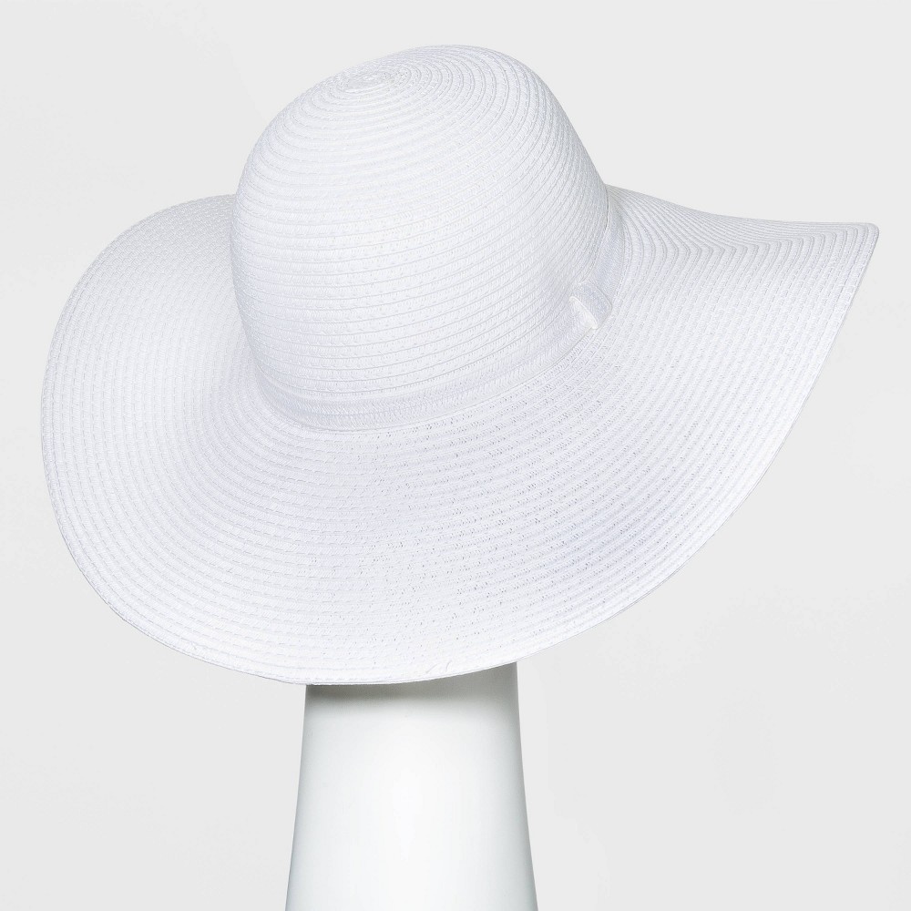 slide 2 of 2, Women's Packable Essential Straw Floppy Hat - A New Day White, 1 ct