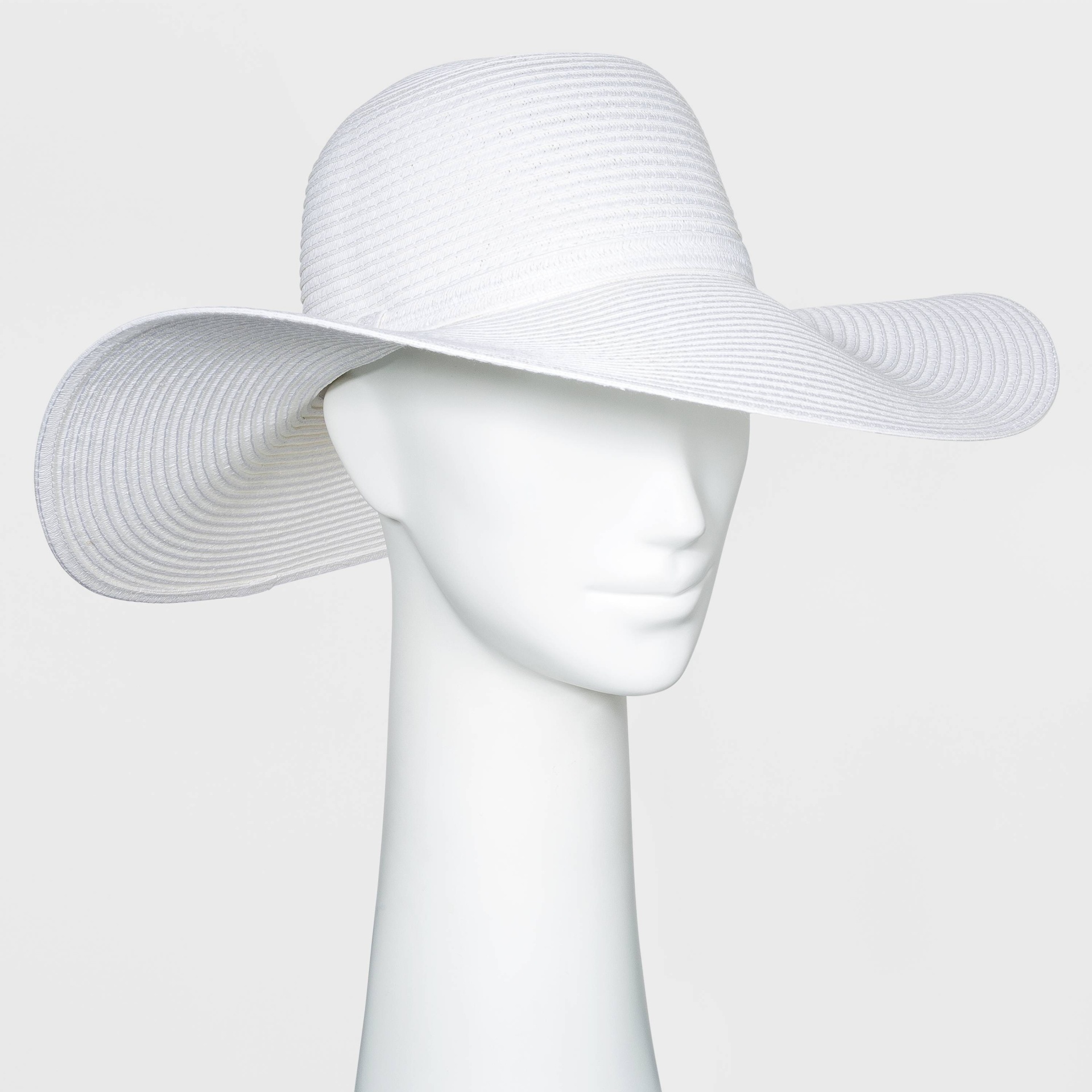 slide 1 of 2, Women's Packable Essential Straw Floppy Hat - A New Day White, 1 ct