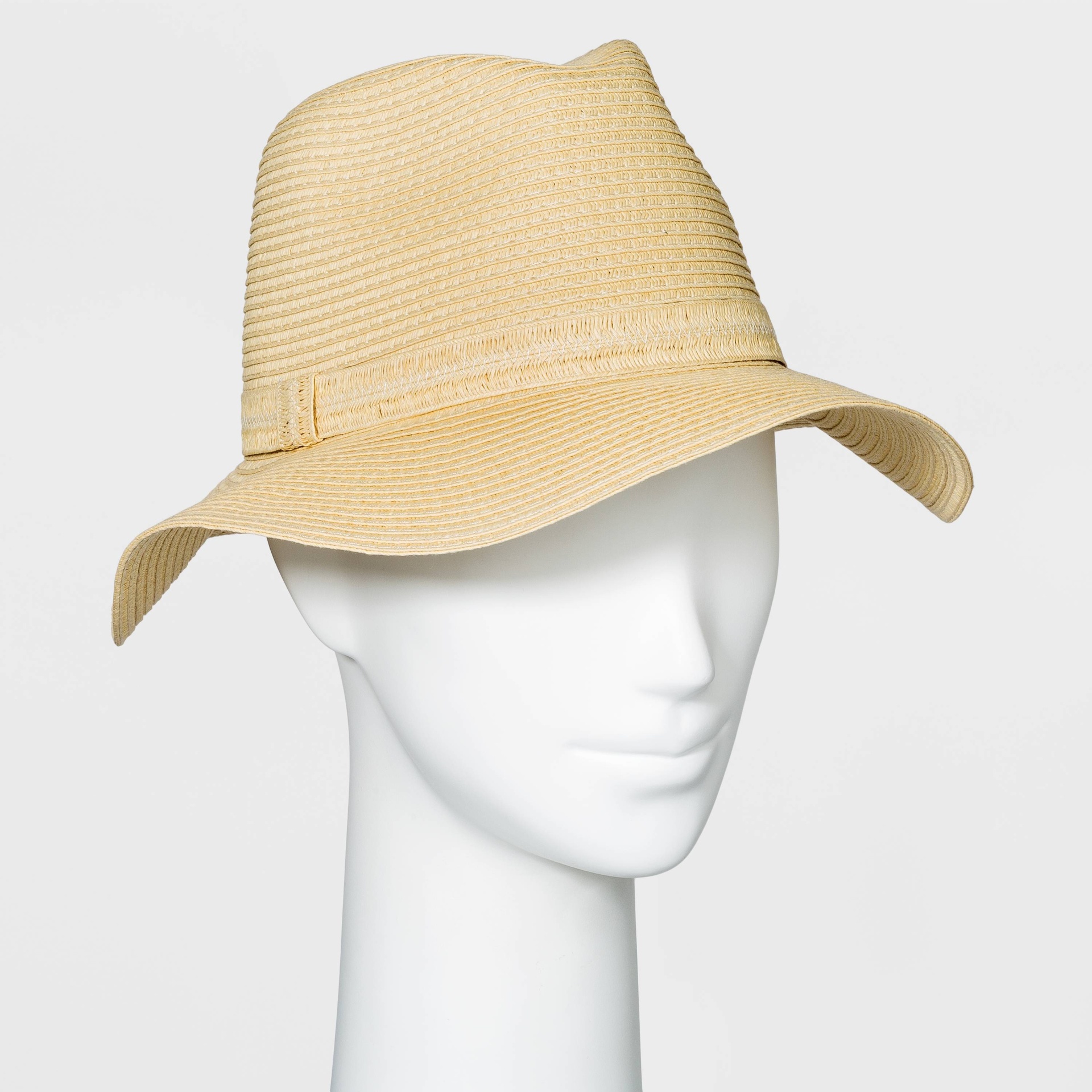 slide 1 of 1, Women's Packable Essential Straw Panama Hat - A New Day Natural, 1 ct