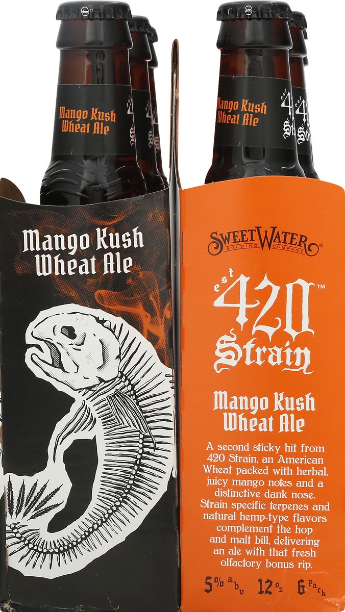 slide 7 of 10, SweetWater Brewing Co 420 Strain Wheat Ale 6 Pack Mango Kush Beer 6 ea, 6 ct; 12 fl oz