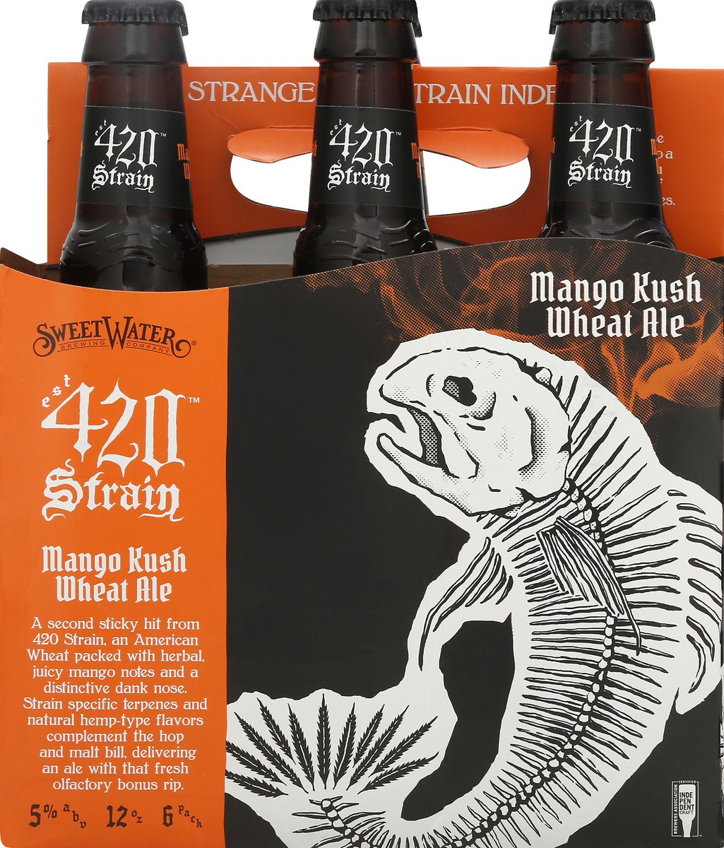 slide 1 of 10, SweetWater Brewing Co 420 Strain Wheat Ale 6 Pack Mango Kush Beer 6 ea, 6 ct; 12 fl oz