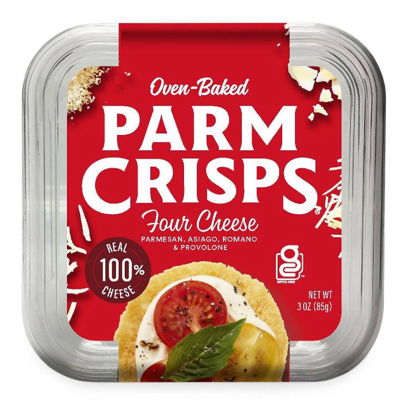 slide 1 of 1, ParmCrisps Parm Crisps Four Cheese Parmesan Crisps Tub - 3oz, 3 oz