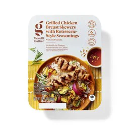 Grilled Chicken Breast Skewers with Rotisserie-Style Seasonings - 6ct/10.5oz - Good & Gather™