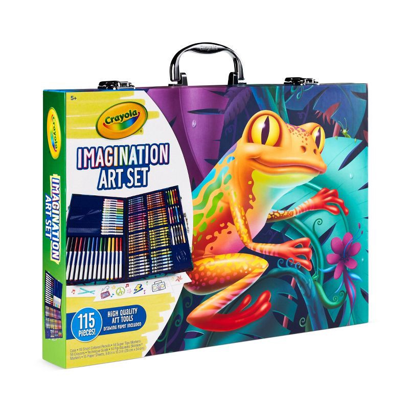 slide 2 of 6, Crayola 115pc Imagination Art Set with Case: Drawing & Coloring Kit for Creative Thinking, Includes Crayons & More, 115 ct