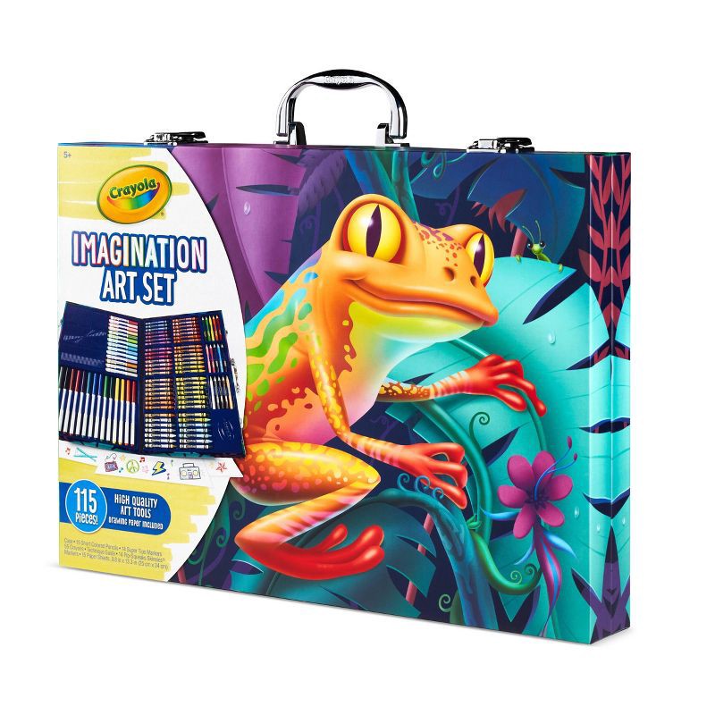 slide 3 of 6, Crayola 115pc Imagination Art Set with Case: Drawing & Coloring Kit for Creative Thinking, Includes Crayons & More, 115 ct