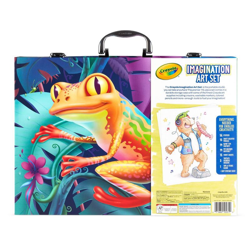 slide 4 of 6, Crayola 115pc Imagination Art Set with Case: Drawing & Coloring Kit for Creative Thinking, Includes Crayons & More, 115 ct