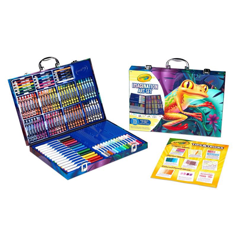 slide 6 of 6, Crayola 115pc Imagination Art Set with Case: Drawing & Coloring Kit for Creative Thinking, Includes Crayons & More, 115 ct