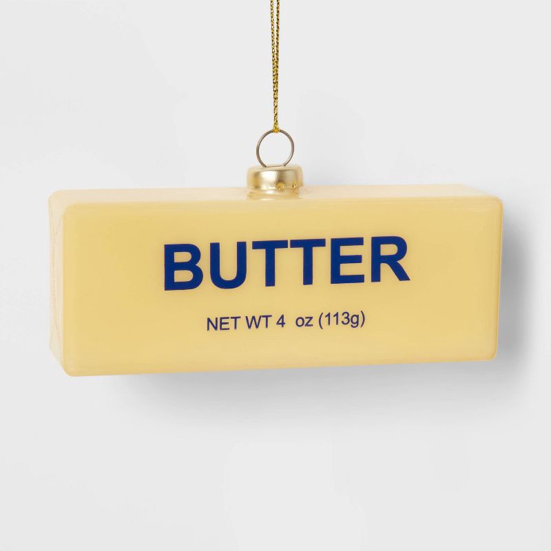 slide 1 of 3, Glass Butter Christmas Tree Ornament - Wondershop™: Novelty Kitchen Decor, Indoor Use, 1 ct