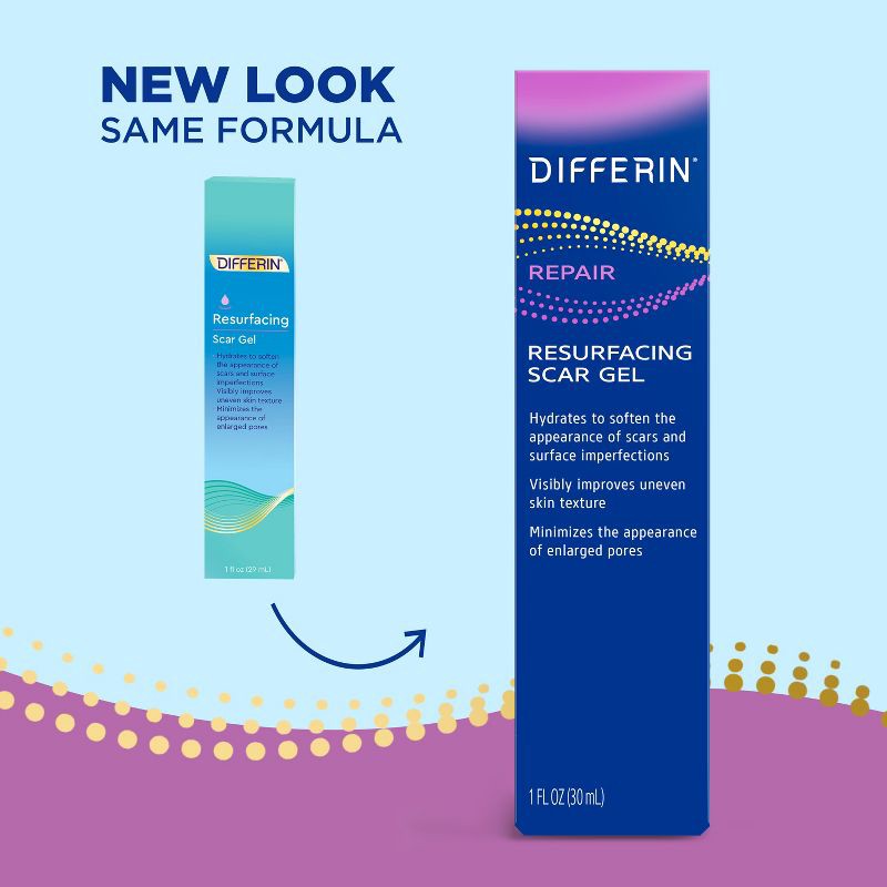 slide 3 of 8, Differin Resurfacing Scar Gel - 1 fl oz, 1 fl oz