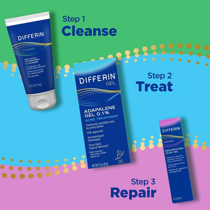 slide 5 of 8, Differin Resurfacing Scar Gel - 1 fl oz, 1 fl oz