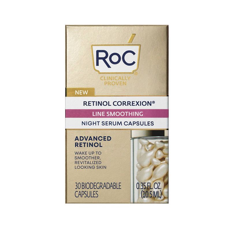 slide 2 of 11, RoC Retinol Capsules Anti-Aging Night Retinol Face Serum Treatment - 30ct/0.35 fl oz, 30 ct, 0.35 fl oz