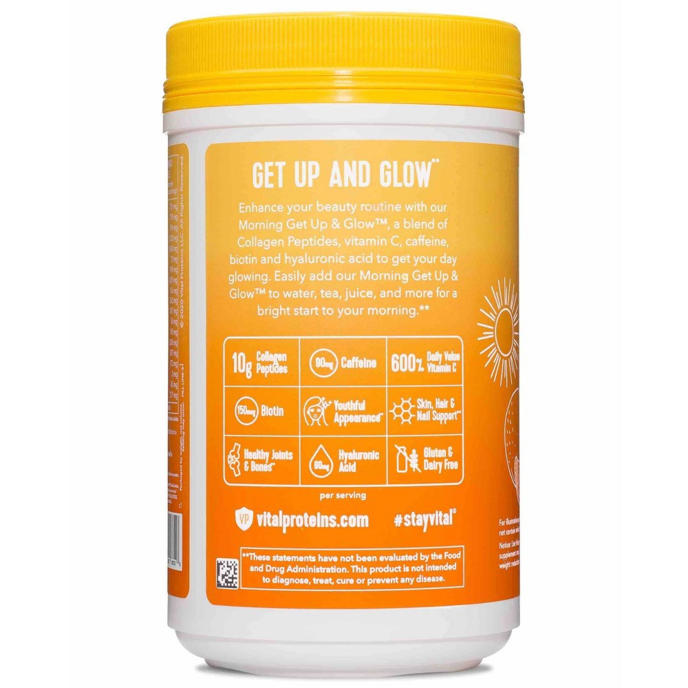 slide 3 of 7, Vital Proteins Morning Get Up and Glow Orange Canister - 9.3oz, 9.3 oz