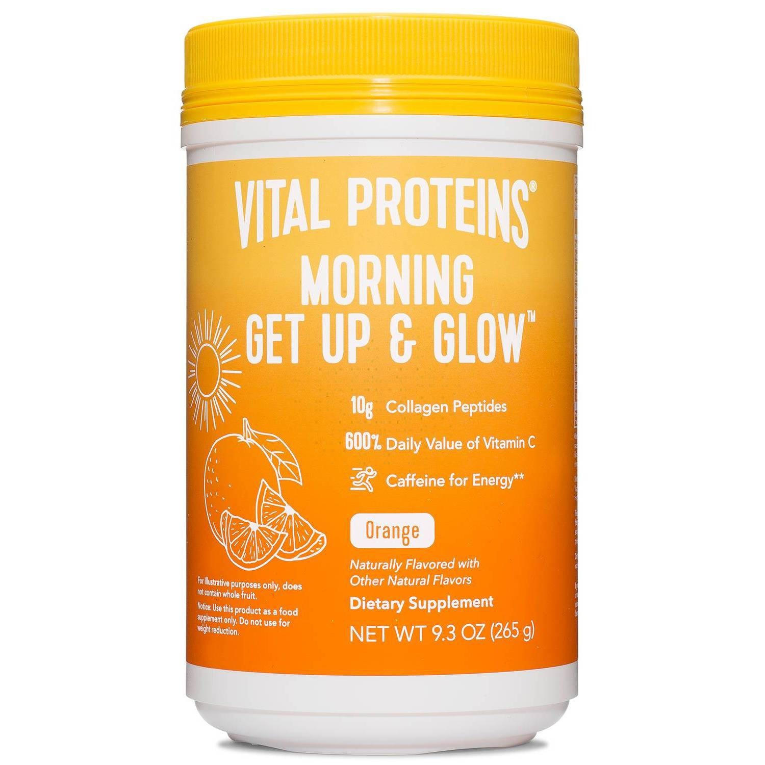 slide 1 of 7, Vital Proteins Morning Get Up and Glow Orange Canister - 9.3oz, 9.3 oz