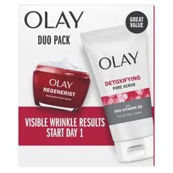 Olay MSC Detoxifying Pore Wash & Regenerist Micro-Sculpting Cream Moisturizer - Duo Pack - 5.0 fl oz/1.7oz