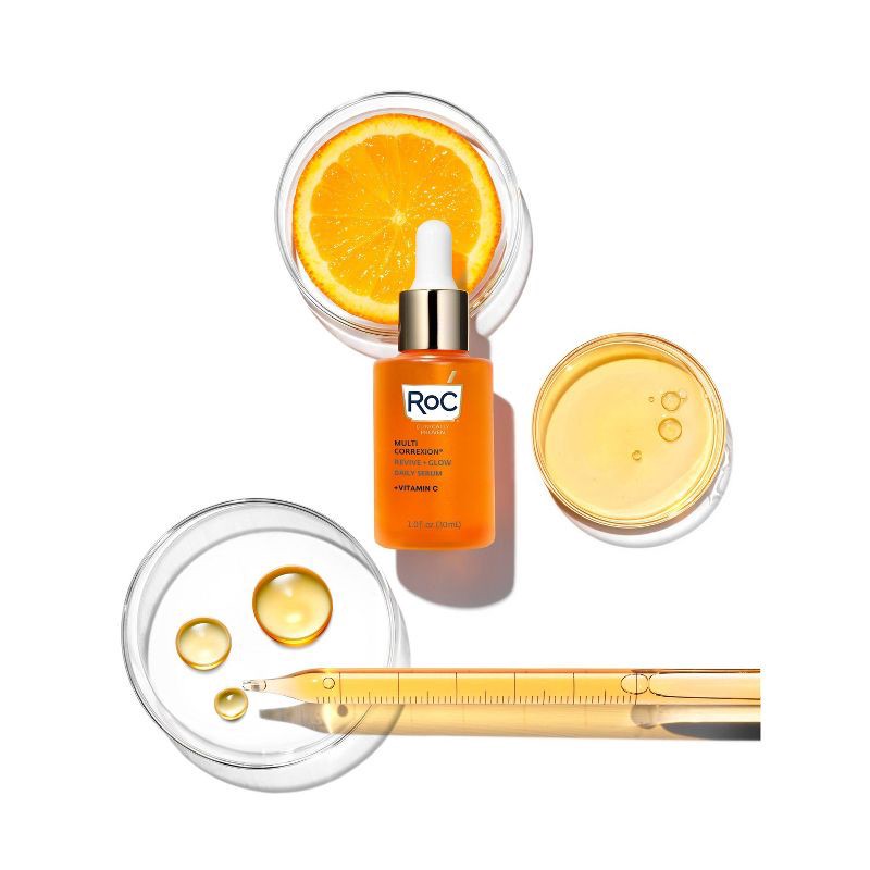 slide 8 of 12, RoC Brightening Anti-Aging Serum with Vitamin C for Dark Spots - 1.0 fl oz, 1 fl oz