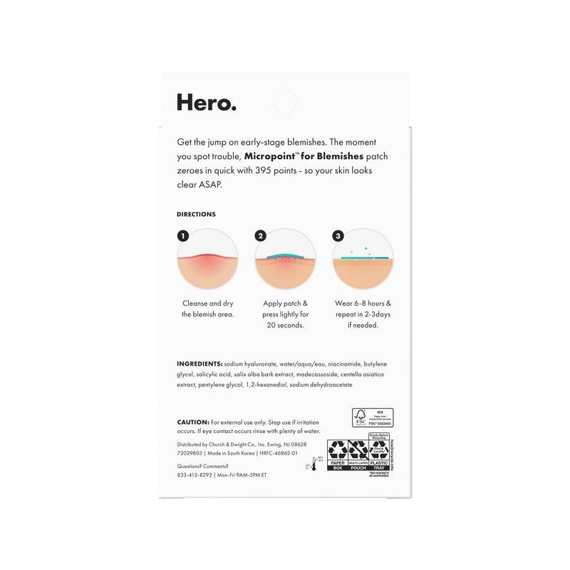 slide 2 of 9, Hero Cosmetics Hero Mighty Patch Micropoint for Blemishes - 8ct, 8 ct