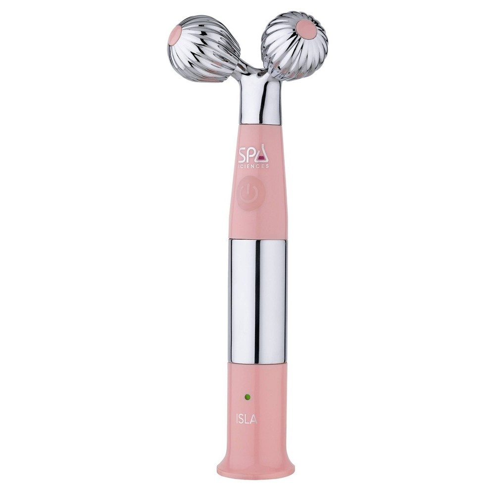 slide 6 of 7, Spa Sciences Isla Sonic Face and Body Contouring Ice and Heat Roller with Detachable Stainless Steel Globes - Pink, 1 ct