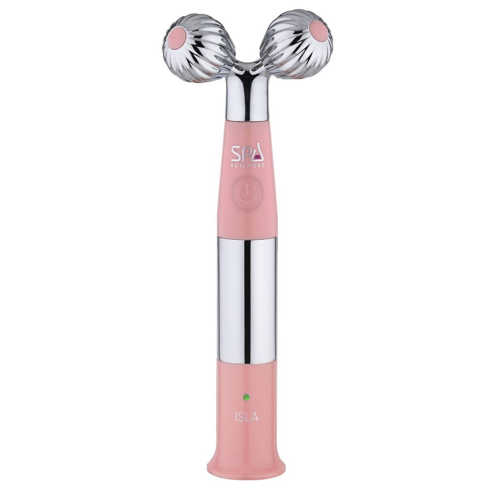 slide 3 of 7, Spa Sciences Isla Sonic Face and Body Contouring Ice and Heat Roller with Detachable Stainless Steel Globes - Pink, 1 ct