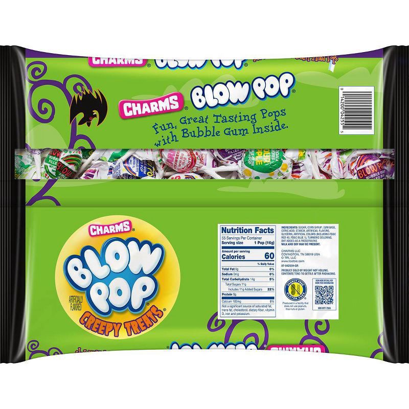 slide 2 of 5, Blow Pop Halloween Assorted Lollipops - 30.25oz/55ct, 30.25 oz, 55 ct