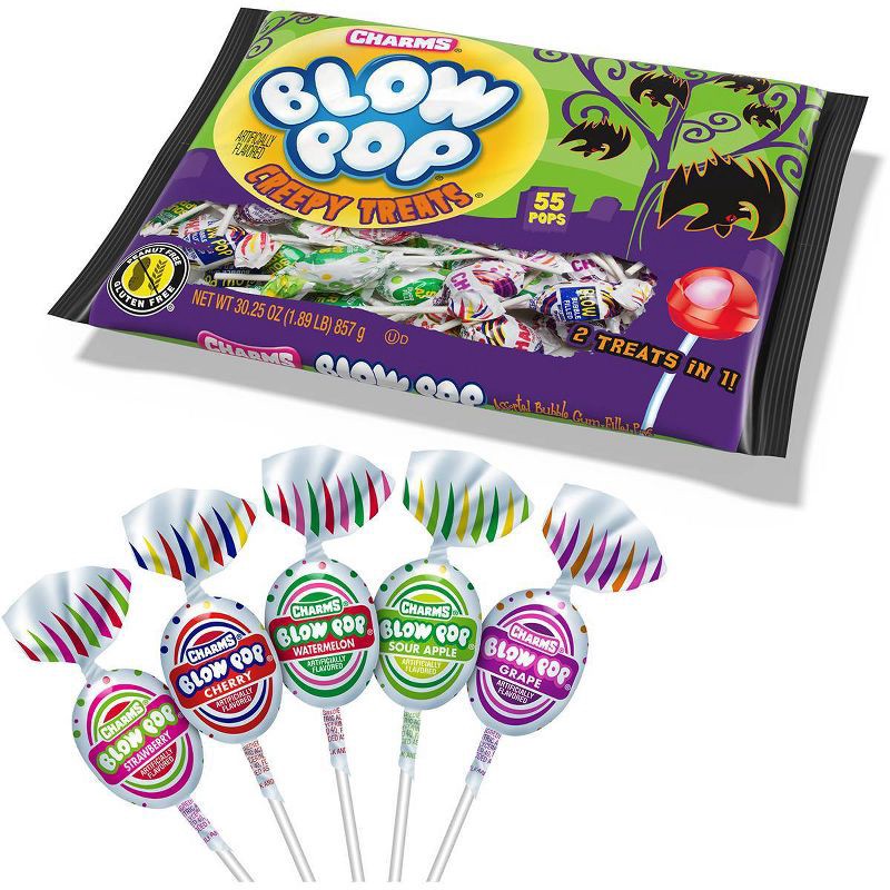 slide 3 of 5, Blow Pop Halloween Assorted Lollipops - 30.25oz/55ct, 30.25 oz, 55 ct