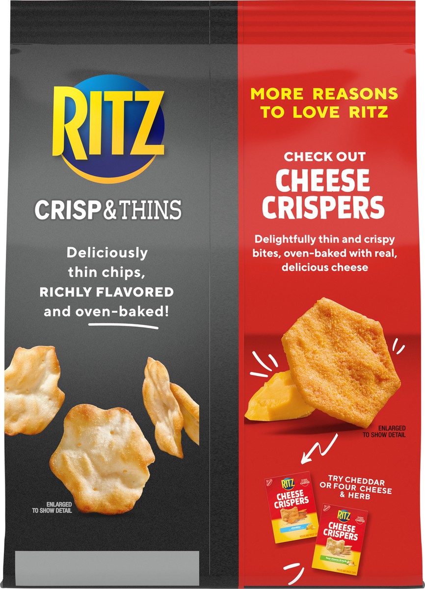 slide 6 of 9, RITZ Crisp and Thins Original with Creamy Onion and Sea Salt Chips, 7.1 oz, 7.1 oz