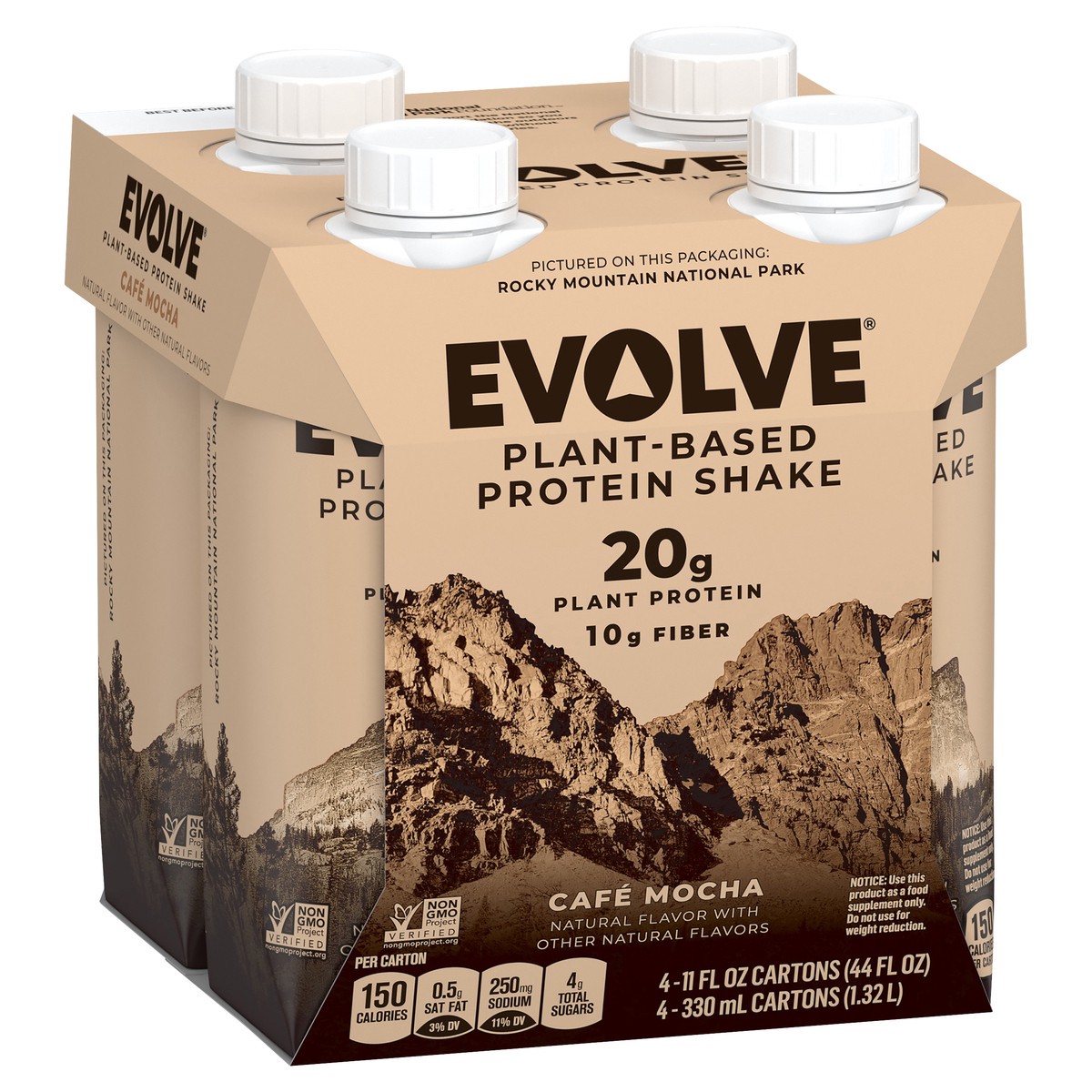 slide 3 of 3, Evolve Protein Shake, 44 oz