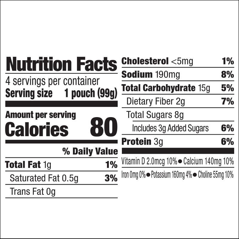 slide 3 of 8, Horizon Organic Growing Years Low Fat Blueberry Kids' Yogurt with DHA Omega-3 and Choline - 4ct/3.5oz Pouches, 4 ct; 3.5 oz