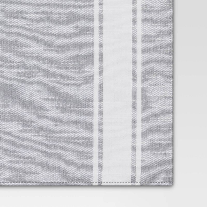 slide 3 of 3, Cotton Striped Placemat Gray - Threshold™: Rectangle, 100% Cotton, OEKO-TEX Certified, 19"x14", Autumn Dining Decor, 1 ct