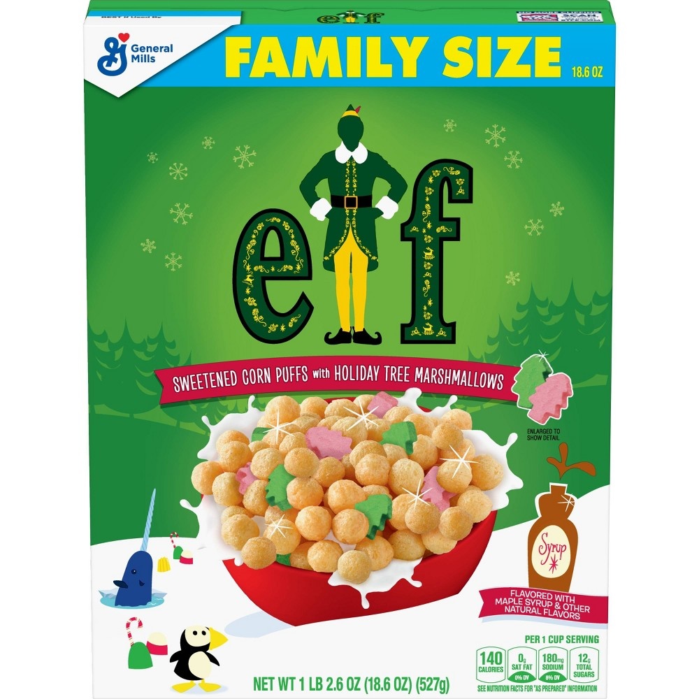 slide 2 of 3, General Mills Family Size Elf Cereal, 18.6 oz