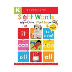 Wipe-Clean Workbooks: Sight Words (Scholastic Early Learners) - (Hardcover)