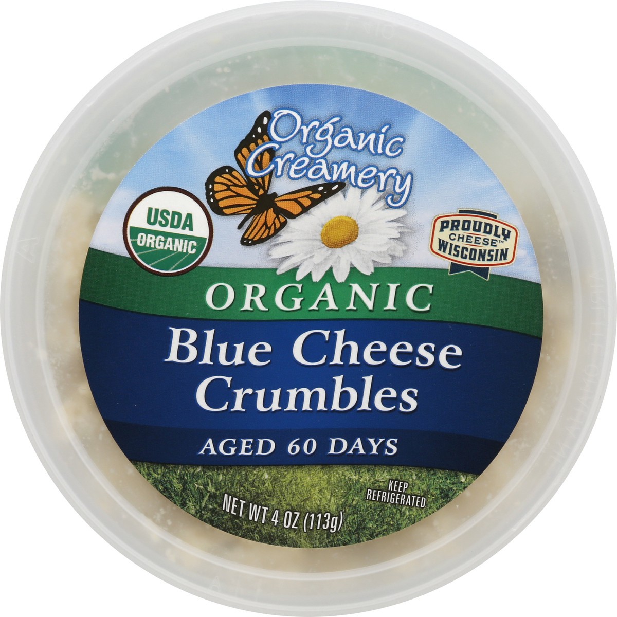 slide 7 of 13, Organic Creamery Blue Cheese Crumbles, Organic, 4 oz