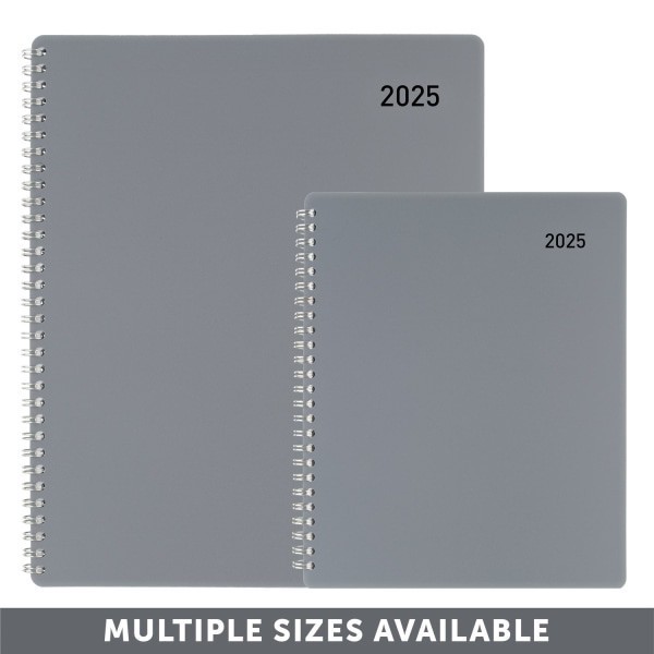 slide 4 of 6, Office Depot 2025 Office Depot Weekly/Monthly Planner, 7"" X 9"", Silver, January To December, Od712100, 1 ct