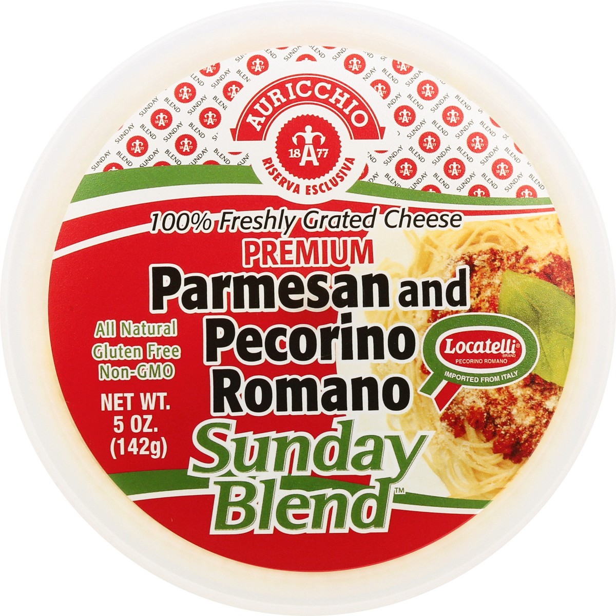slide 13 of 13, Auricchio Premium Sunday Blend Parmesan and Pecorino Romano Grated Cheese 5 oz, 5 oz