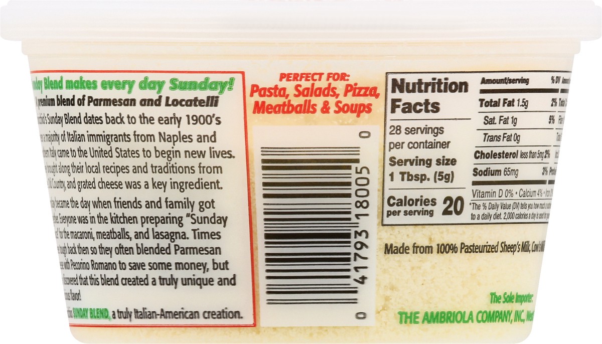 slide 4 of 13, Auricchio Premium Sunday Blend Parmesan and Pecorino Romano Grated Cheese 5 oz, 5 oz