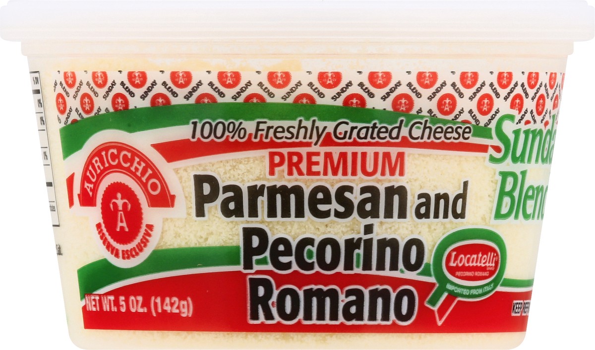 slide 7 of 13, Auricchio Premium Sunday Blend Parmesan and Pecorino Romano Grated Cheese 5 oz, 5 oz