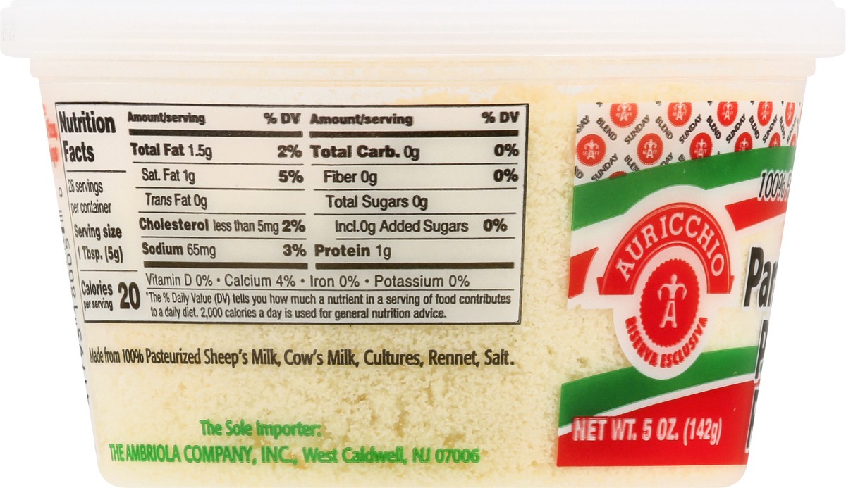 slide 12 of 13, Auricchio Premium Sunday Blend Parmesan and Pecorino Romano Grated Cheese 5 oz, 5 oz