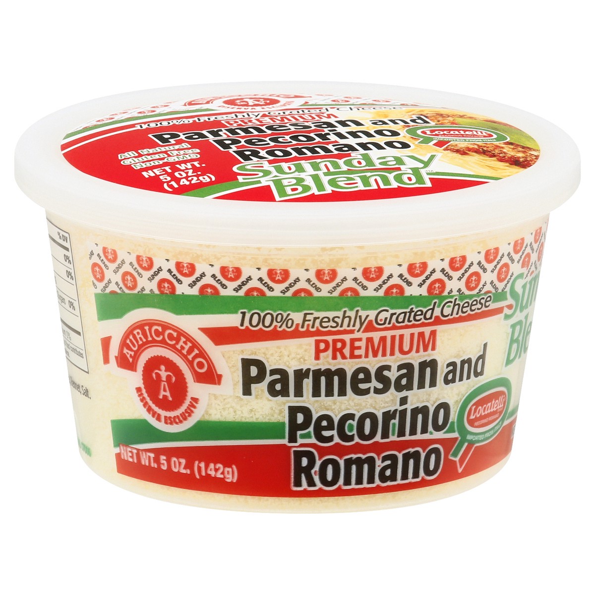 slide 5 of 13, Auricchio Premium Sunday Blend Parmesan and Pecorino Romano Grated Cheese 5 oz, 5 oz