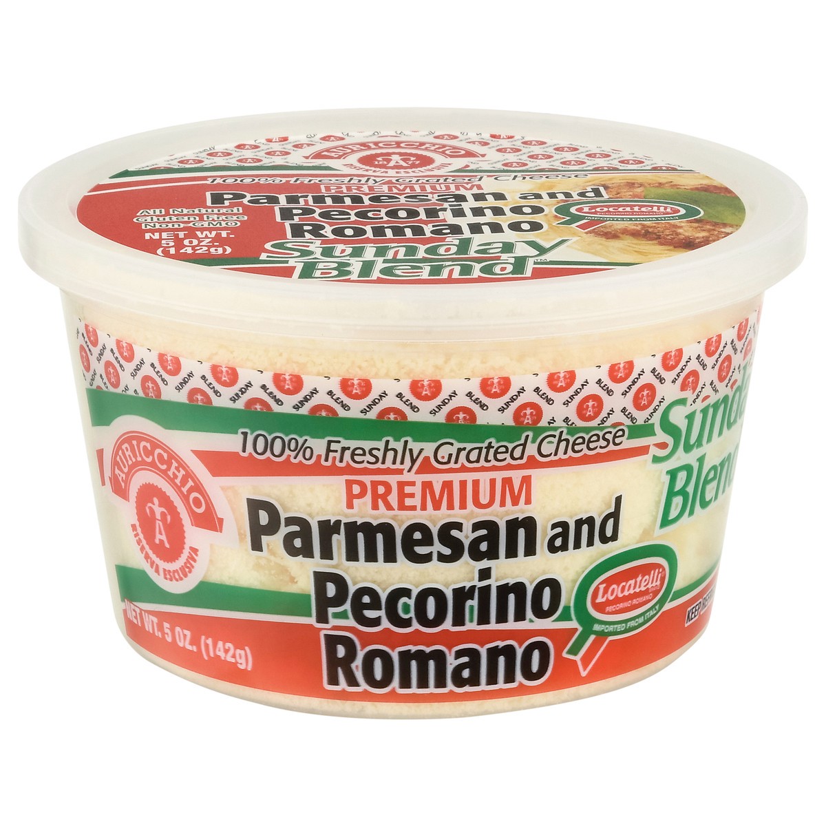 slide 1 of 13, Auricchio Premium Sunday Blend Parmesan and Pecorino Romano Grated Cheese 5 oz, 5 oz