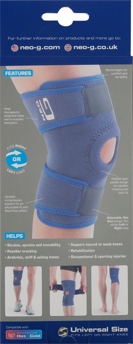 slide 2 of 11, Neo G Universal Size Open Knee Support 1 ea, 1 ct