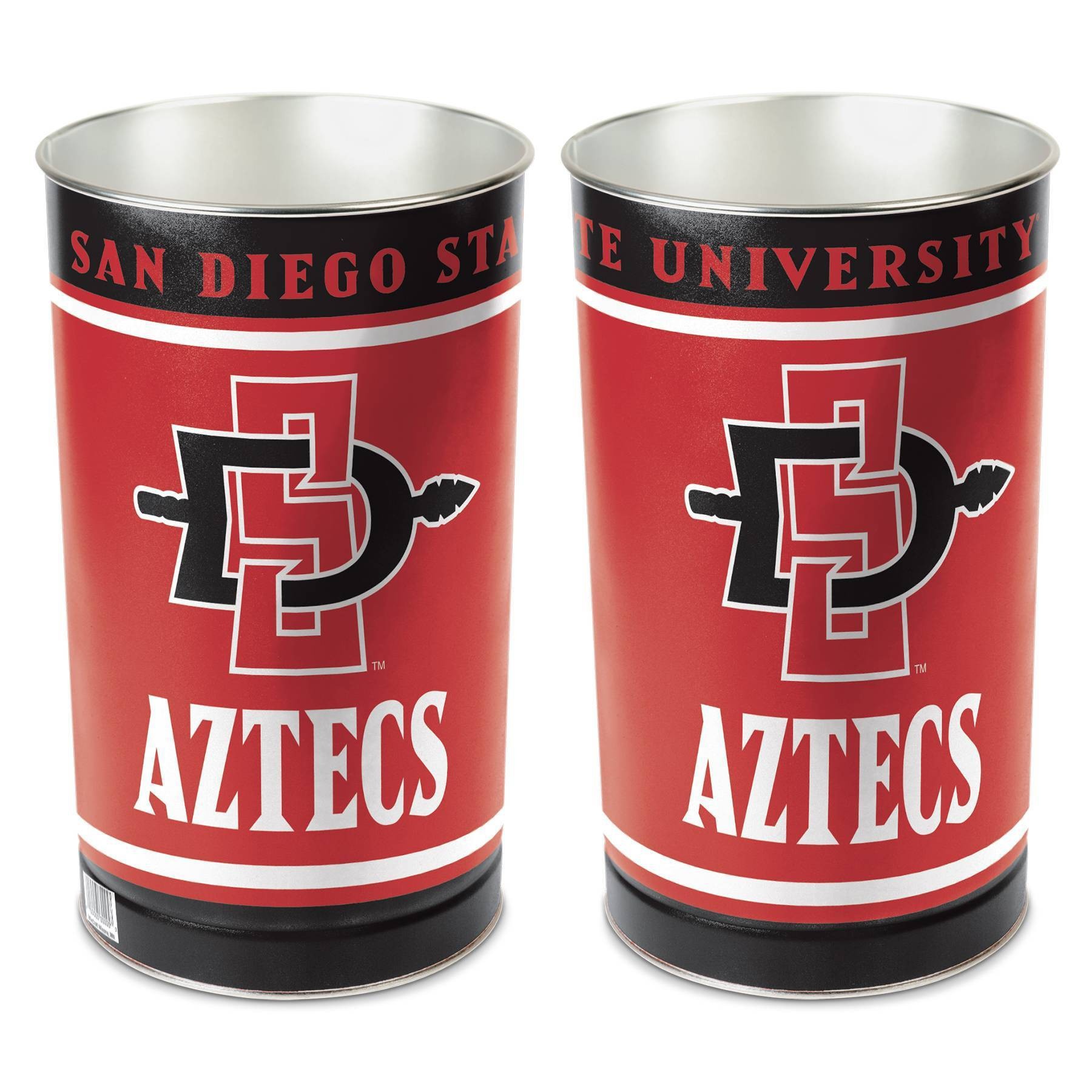 slide 1 of 1, NCAA San Diego State Aztecs Tin Trash Can, 1 ct