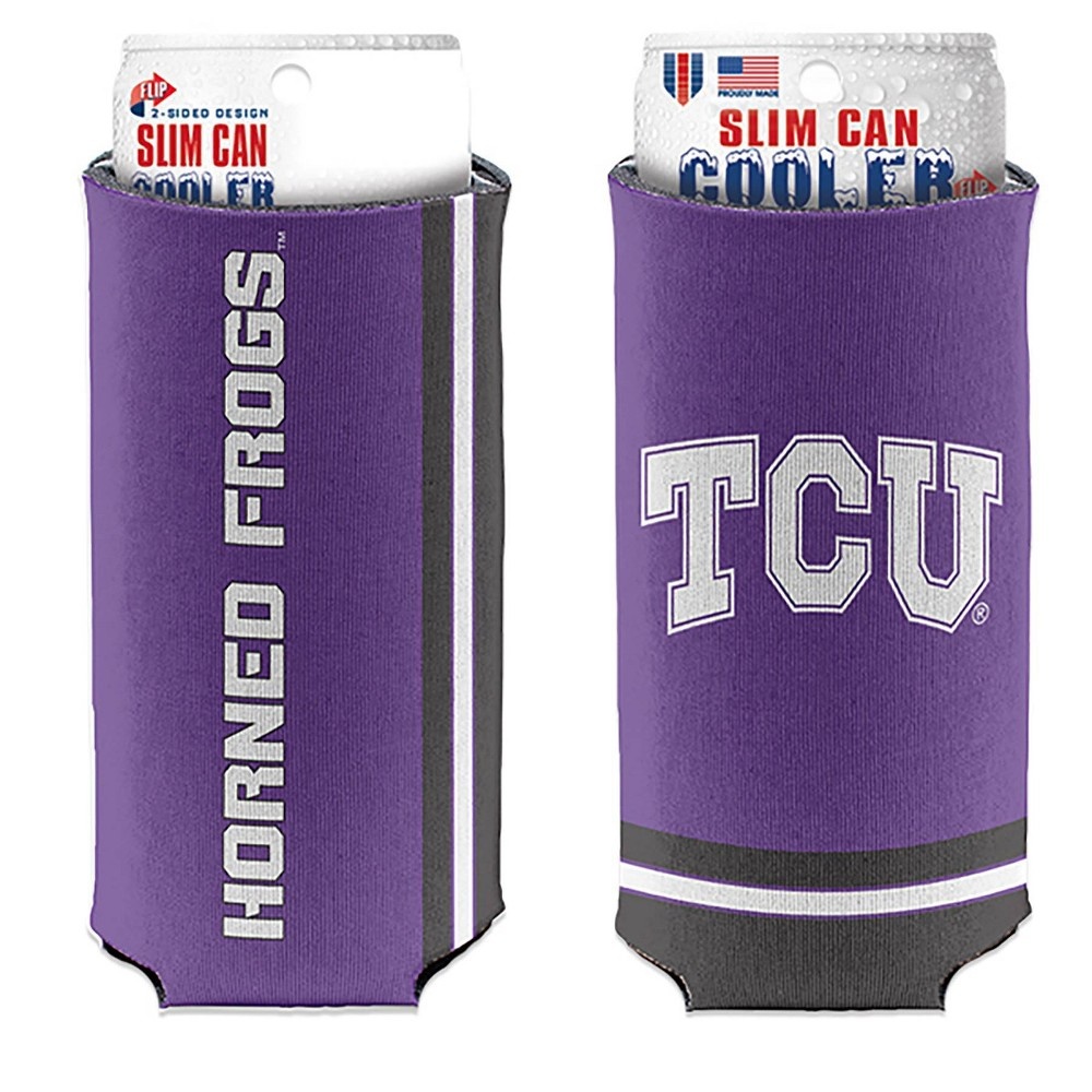 slide 3 of 3, NCAA TCU Horned Frogs Slim Can Cooler, 1 ct