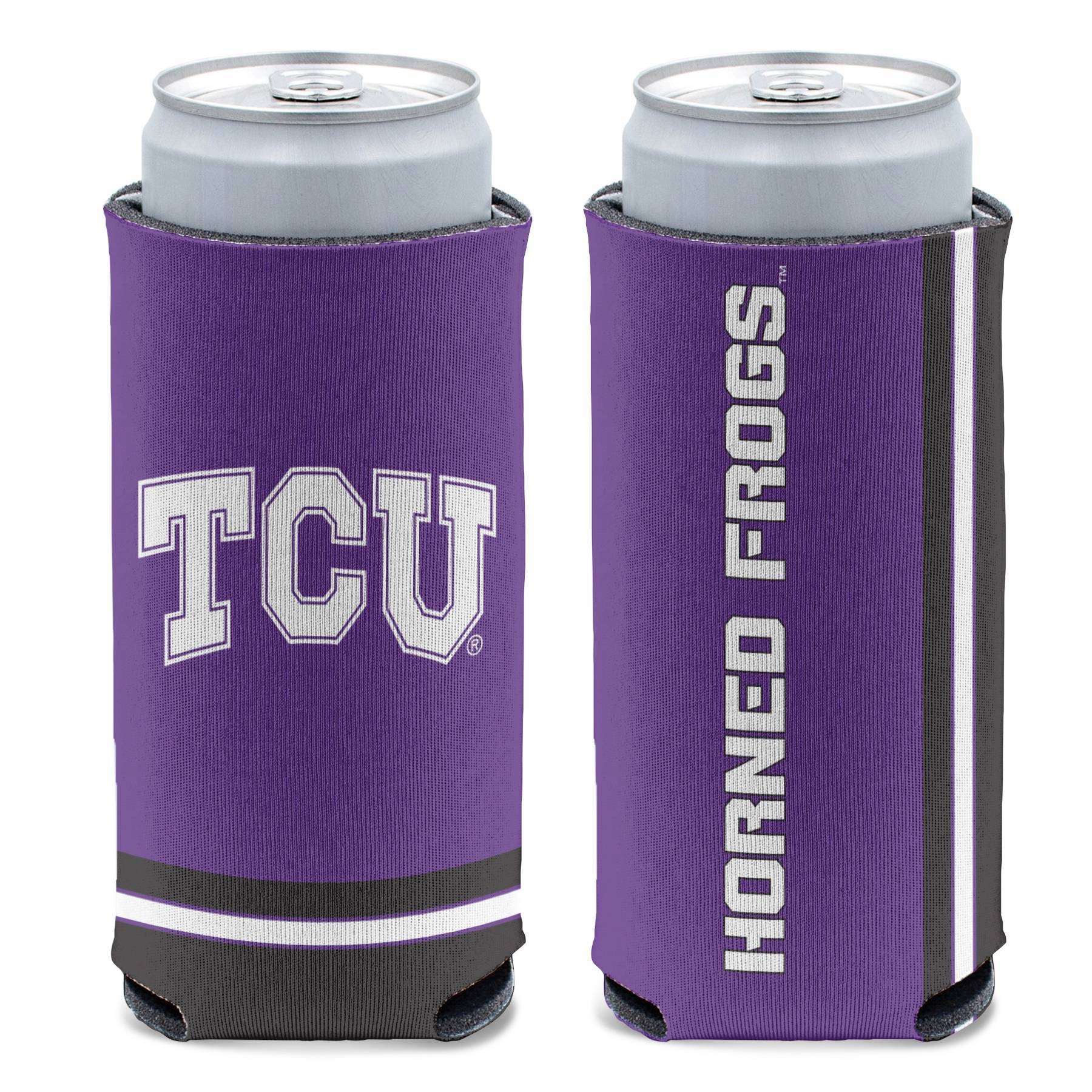 slide 1 of 3, NCAA TCU Horned Frogs Slim Can Cooler, 1 ct