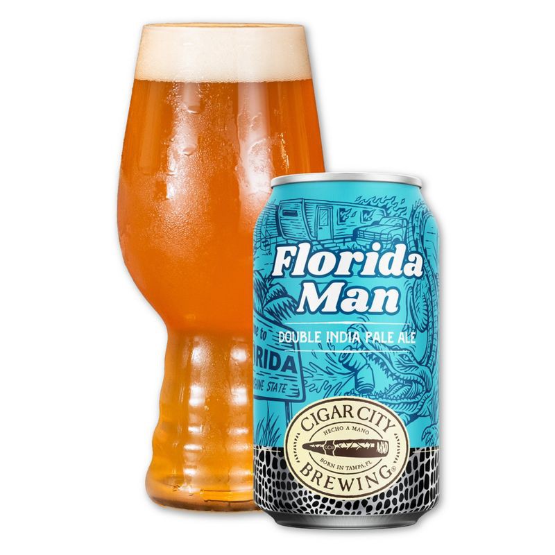slide 3 of 9, Cigar City Brewing Cigar City Florida Man Double IPA Beer - 6pk/12 fl oz Cans, 6 ct; 12 fl oz