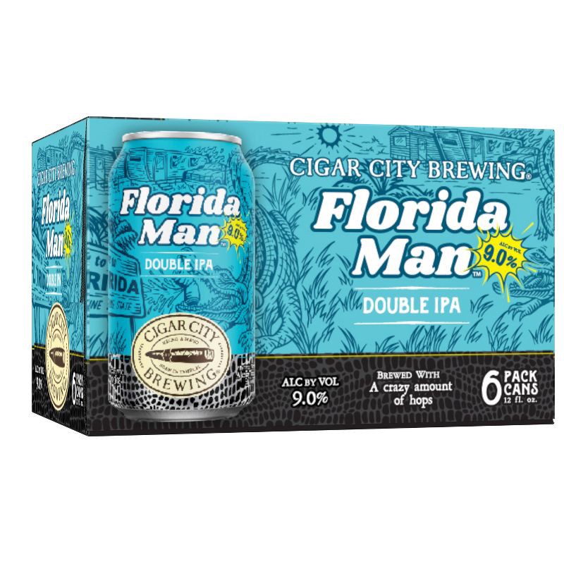 slide 6 of 9, Cigar City Brewing Cigar City Florida Man Double IPA Beer - 6pk/12 fl oz Cans, 6 ct; 12 fl oz