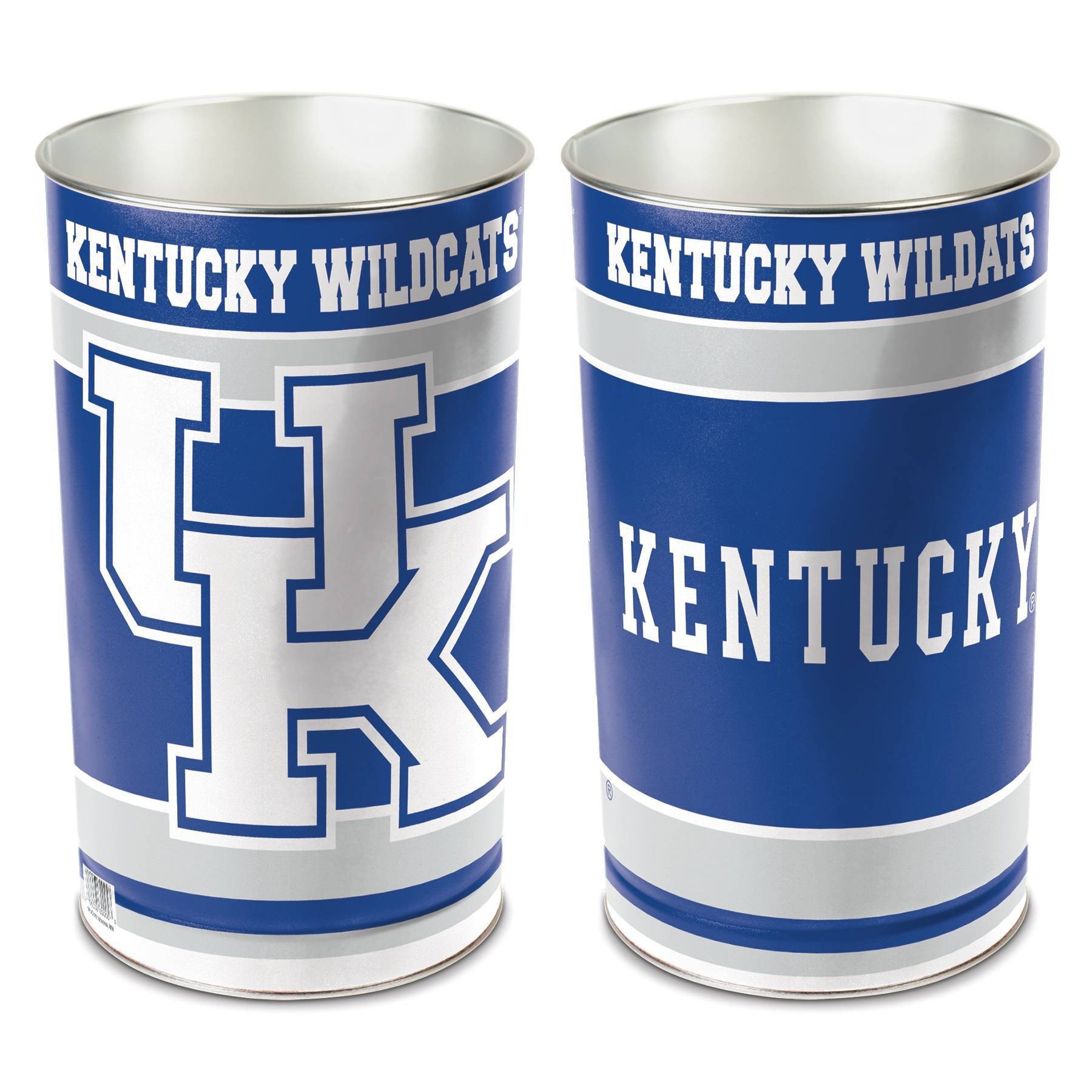 slide 1 of 1, NCAA Kentucky Wildcats Tin Trash Can, 1 ct